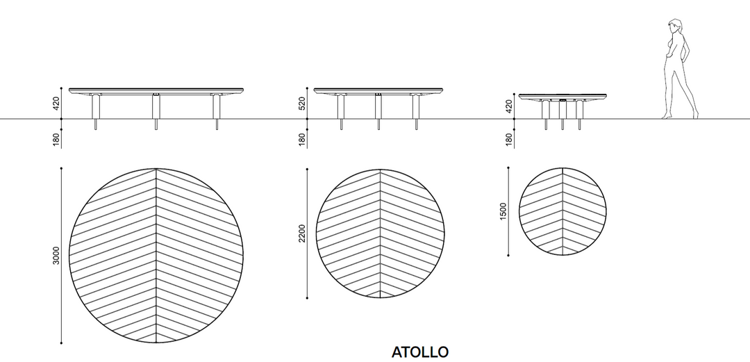 Atolo Bench Atollo Seating Elements – connexurban